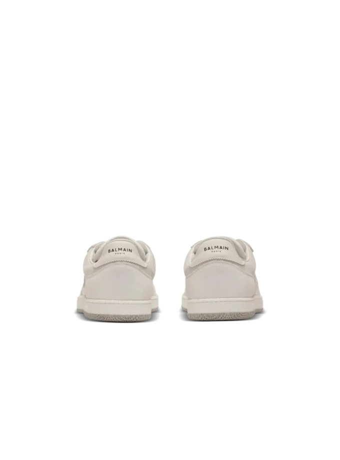 Balmain Swan Sneakers aus Wildleder und Glattleder Balmain Swan Sneakers aus Wildleder und Glattleder