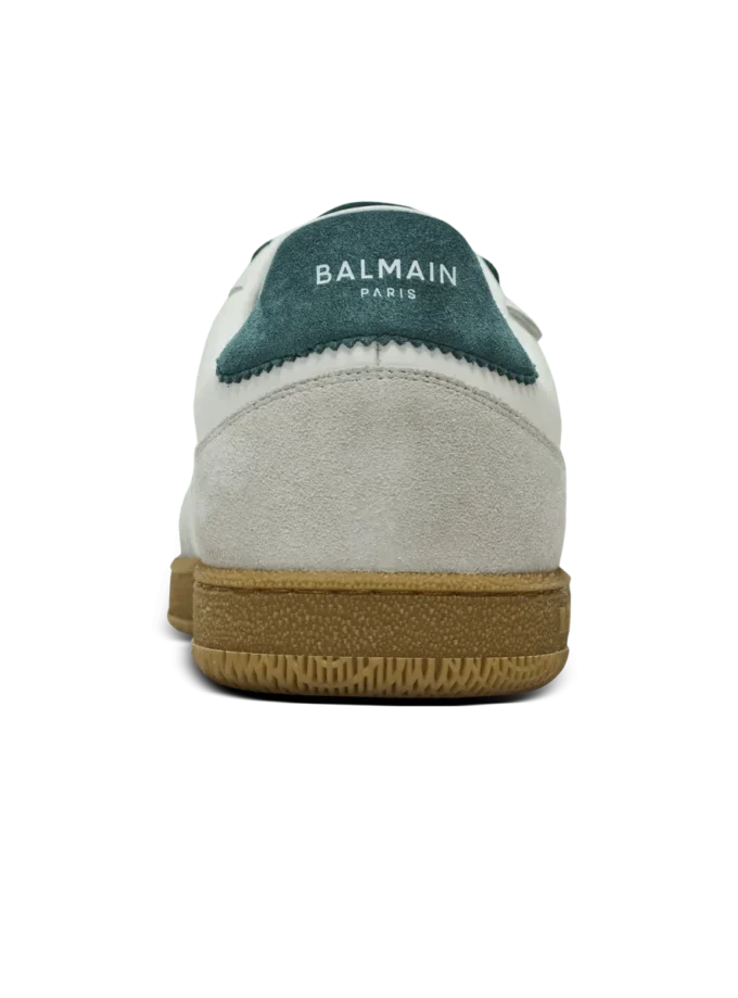 Balmain Swan Sneakers aus Wildleder und Glattleder Balmain Swan Sneakers aus Wildleder und Glattleder