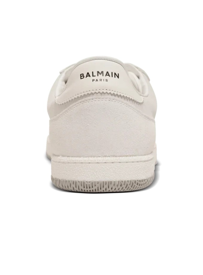 Balmain Swan Sneakers aus Wildleder und Glattleder Balmain Swan Sneakers aus Wildleder und Glattleder