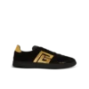 Balmain Swan Sneakers aus Wildleder und Lackleder Balmain Swan Sneakers aus Wildleder und Lackleder