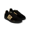 Balmain Swan Sneakers aus Wildleder und Lackleder Balmain Swan Sneakers aus Wildleder und Lackleder