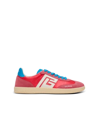 Balmain Swan Sneakers aus Wildleder und Nylon