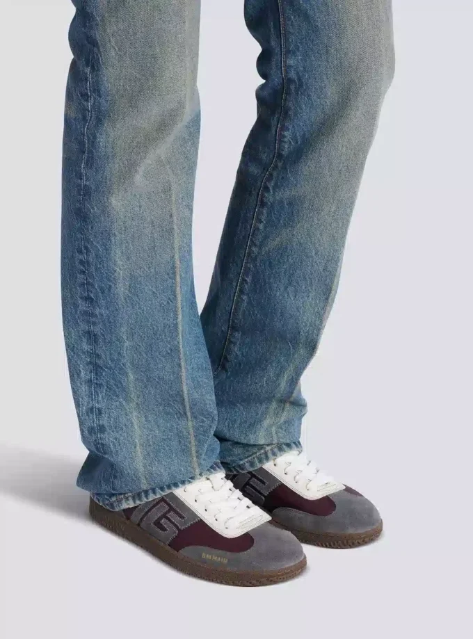 Balmain Swan Sneakers aus Wildleder und Nylon Balmain Swan Sneakers aus Wildleder und Nylon