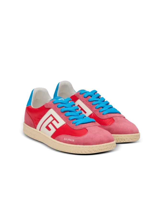 Balmain Swan Sneakers aus Wildleder und Nylon Balmain Swan Sneakers aus Wildleder und Nylon