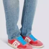 Balmain Swan Sneakers aus Wildleder und Nylon Balmain Swan Sneakers aus Wildleder und Nylon