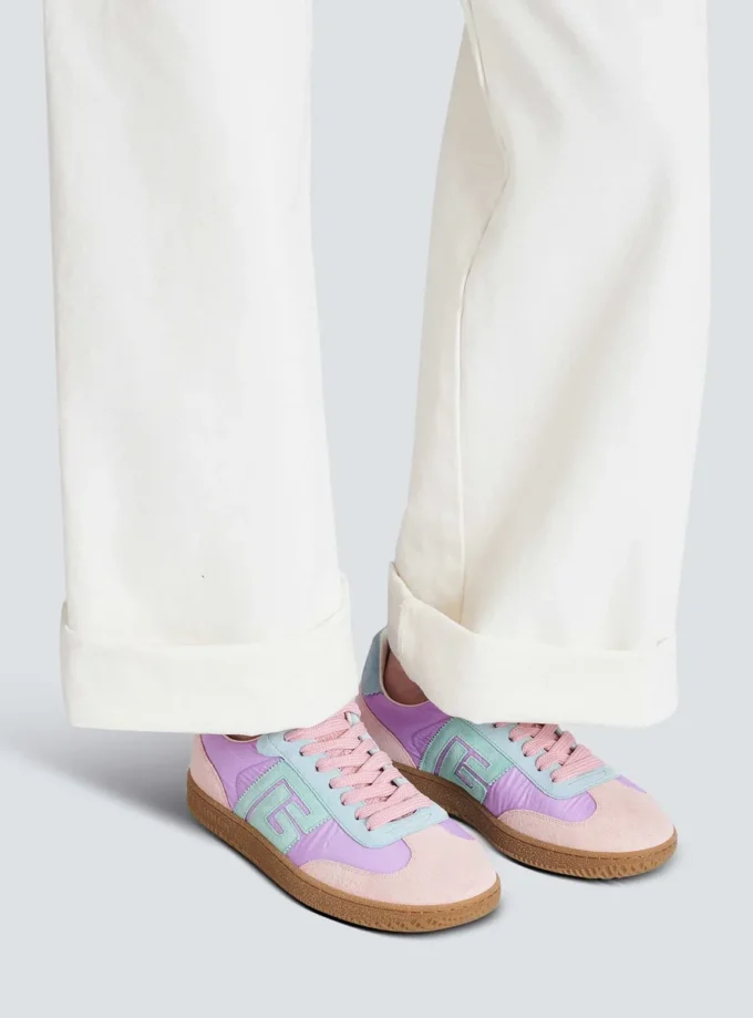 Balmain Swan Sneakers aus Wildleder und Nylon Balmain Swan Sneakers aus Wildleder und Nylon