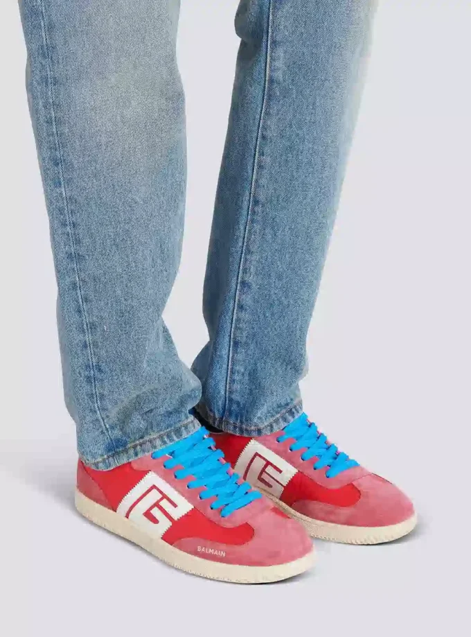 Balmain Swan Sneakers aus Wildleder und Nylon Balmain Swan Sneakers aus Wildleder und Nylon