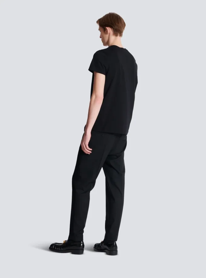 Balmain T-Shirt mit Chaînes-Logo-Print Balmain T-Shirt mit Chaînes-Logo-Print