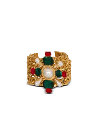 Barockes Armband mit Ketten und Perlen