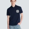 Baumwoll-Poloshirt mit Écusson-Print Baumwoll-Poloshirt mit Écusson-Print