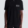 Baumwoll-Poloshirt mit Lederlabel von Balmain Couture