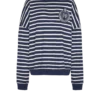 Baumwoll-Sweatshirt mit College-Emblem und bretonischen Streifen Baumwoll-Sweatshirt mit College-Emblem und bretonischen Streifen