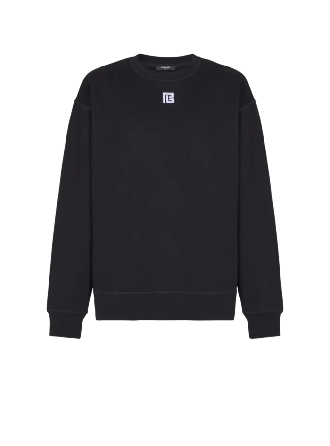 Baumwoll-Sweatshirt mit PB-Stickerei Baumwoll-Sweatshirt mit PB-Stickerei
