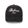 Baumwollkappe mit Balmain Signature-Stickerei Baumwollkappe mit Balmain Signature-Stickerei