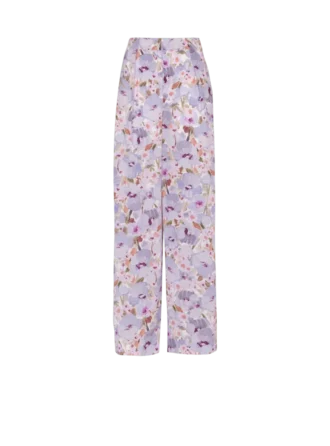Bedruckte Hose mit Mohnblumenmuster