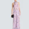 Bedruckte Hose mit Mohnblumenmuster Bedruckte Hose mit Mohnblumenmuster