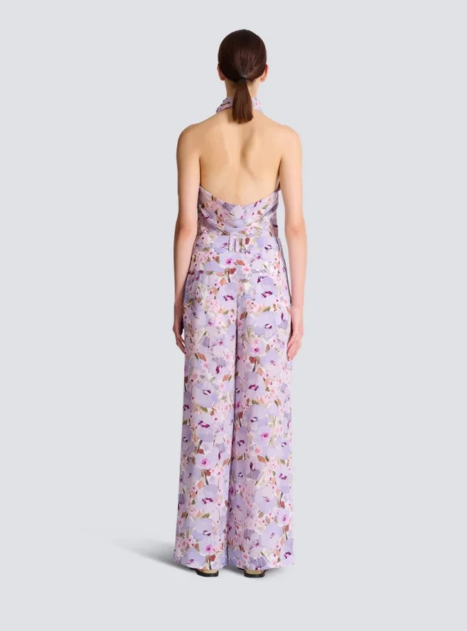 Bedruckte Hose mit Mohnblumenmuster Bedruckte Hose mit Mohnblumenmuster