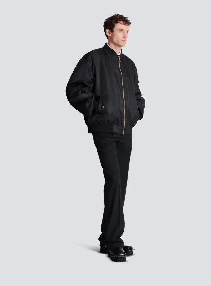 Bedruckte Nylon-Bomberjacke Bedruckte Nylon-Bomberjacke