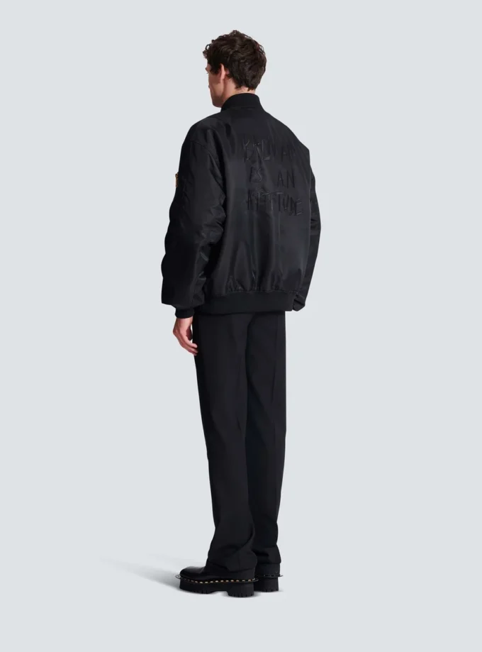 Bedruckte Nylon-Bomberjacke Bedruckte Nylon-Bomberjacke