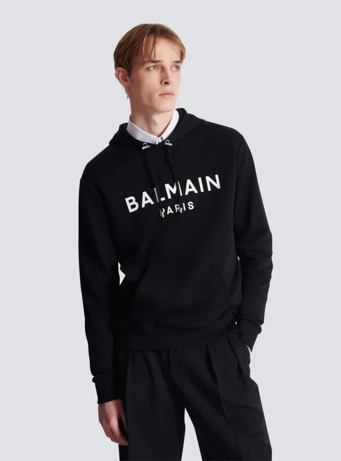 Bedruckter Baumwoll-Hoodie Bedruckter Baumwoll-Hoodie