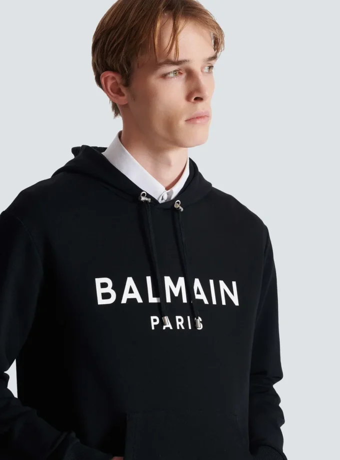 Bedruckter Baumwoll-Hoodie Bedruckter Baumwoll-Hoodie