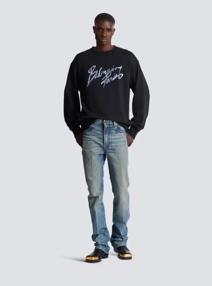 Bedrucktes Baumwoll-Sweatshirt Bedrucktes Baumwoll-Sweatshirt