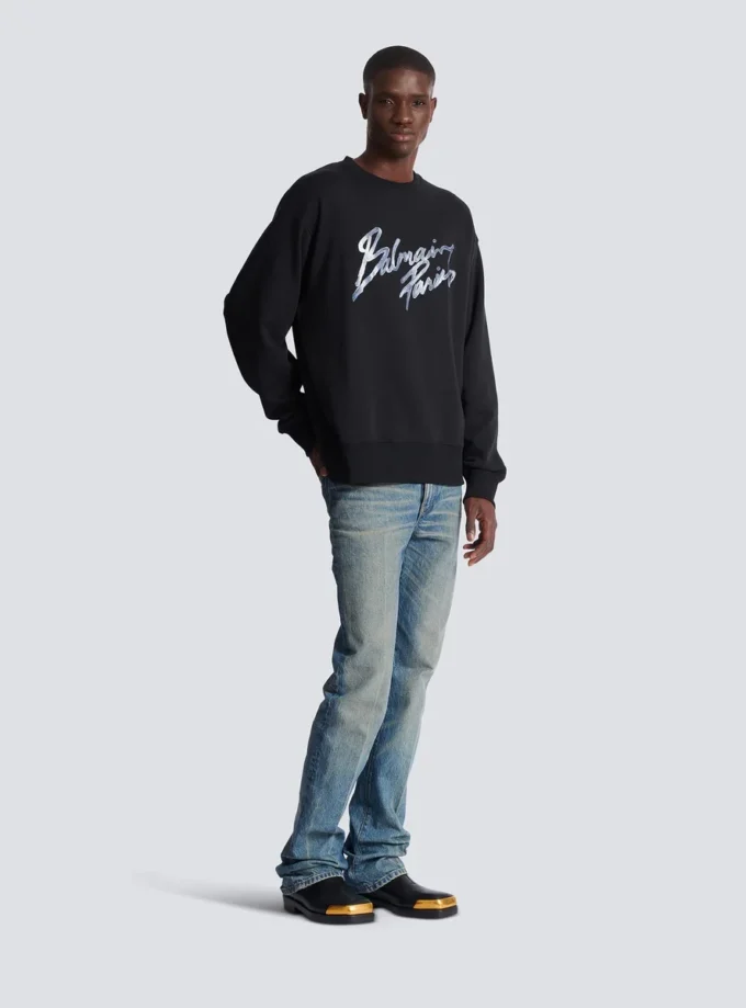 Bedrucktes Baumwoll-Sweatshirt Bedrucktes Baumwoll-Sweatshirt