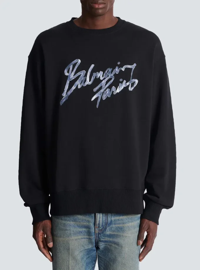 Bedrucktes Baumwoll-Sweatshirt Bedrucktes Baumwoll-Sweatshirt