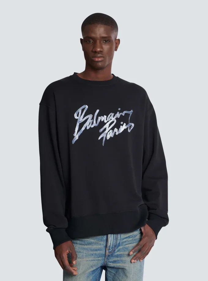 Bedrucktes Baumwoll-Sweatshirt Bedrucktes Baumwoll-Sweatshirt