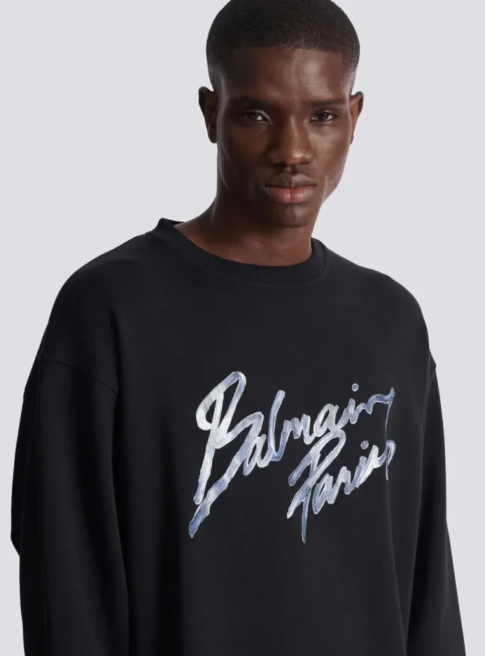 Bedrucktes Baumwoll-Sweatshirt Bedrucktes Baumwoll-Sweatshirt