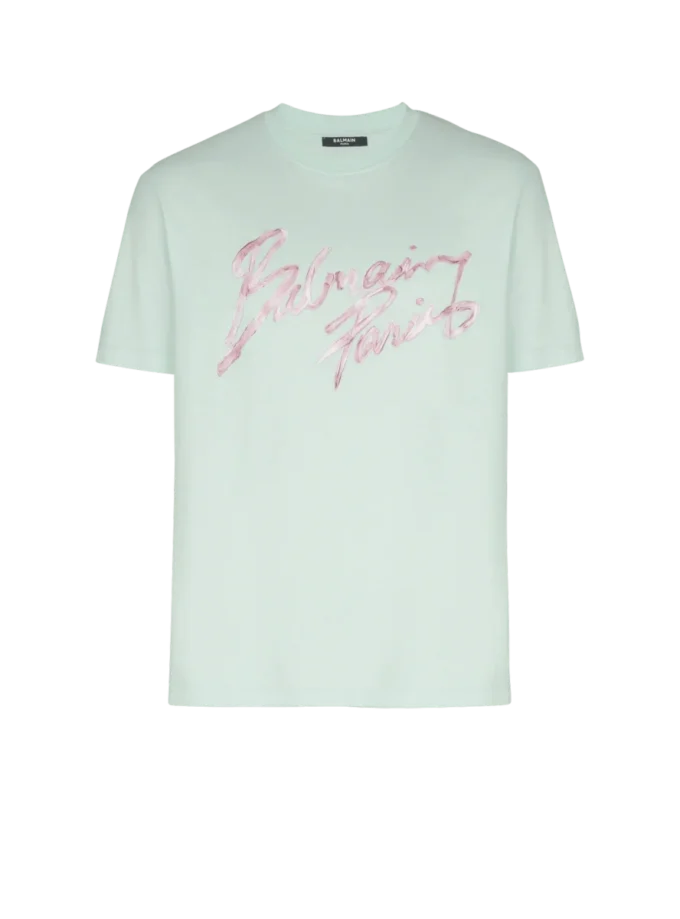 Bedrucktes Baumwoll-T-Shirt Bedrucktes Baumwoll-T-Shirt