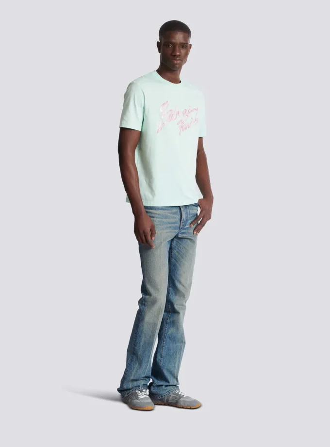Bedrucktes Baumwoll-T-Shirt Bedrucktes Baumwoll-T-Shirt