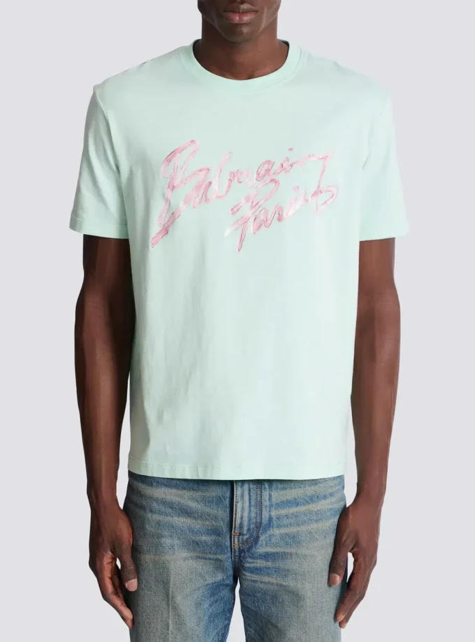 Bedrucktes Baumwoll-T-Shirt Bedrucktes Baumwoll-T-Shirt