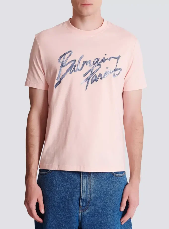 Bedrucktes Baumwoll-T-Shirt Bedrucktes Baumwoll-T-Shirt