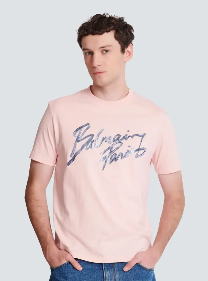 Bedrucktes Baumwoll-T-Shirt Bedrucktes Baumwoll-T-Shirt