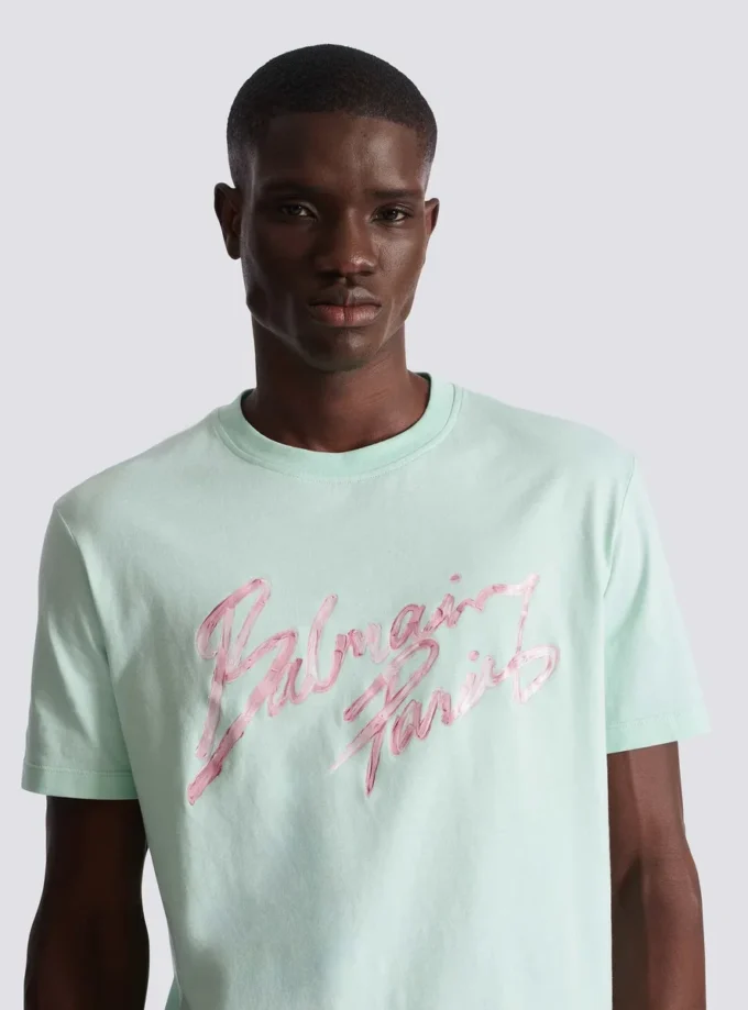 Bedrucktes Baumwoll-T-Shirt Bedrucktes Baumwoll-T-Shirt
