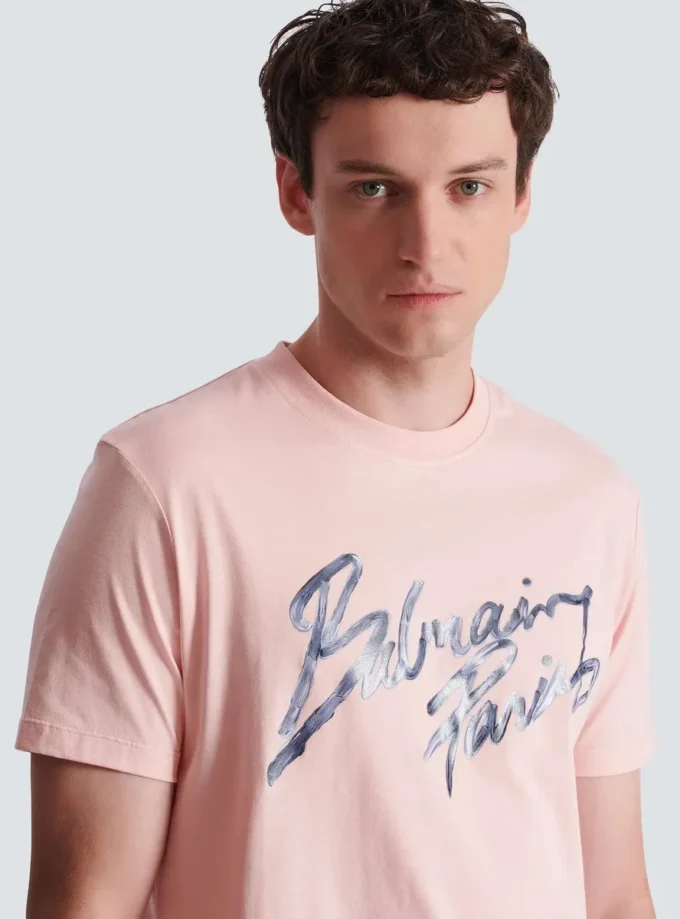 Bedrucktes Baumwoll-T-Shirt Bedrucktes Baumwoll-T-Shirt