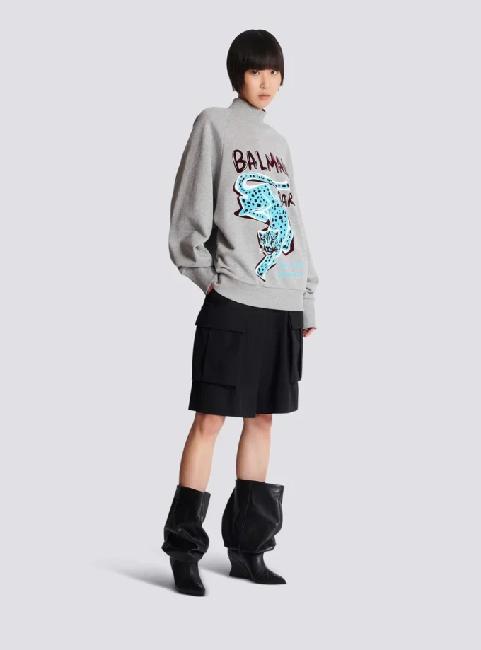 Bedrucktes Fleece-Sweatshirt Bedrucktes Fleece-Sweatshirt
