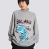 Bedrucktes Fleece-Sweatshirt Bedrucktes Fleece-Sweatshirt