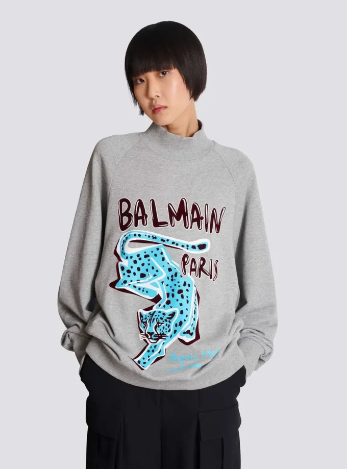Bedrucktes Fleece-Sweatshirt Bedrucktes Fleece-Sweatshirt