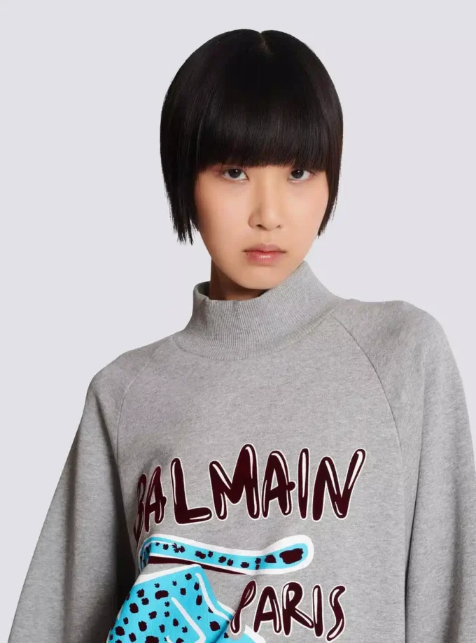 Bedrucktes Fleece-Sweatshirt Bedrucktes Fleece-Sweatshirt