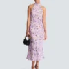 Bedrucktes Kleid mit Mohnblumenmuster