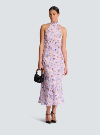 Bedrucktes Kleid mit Mohnblumenmuster