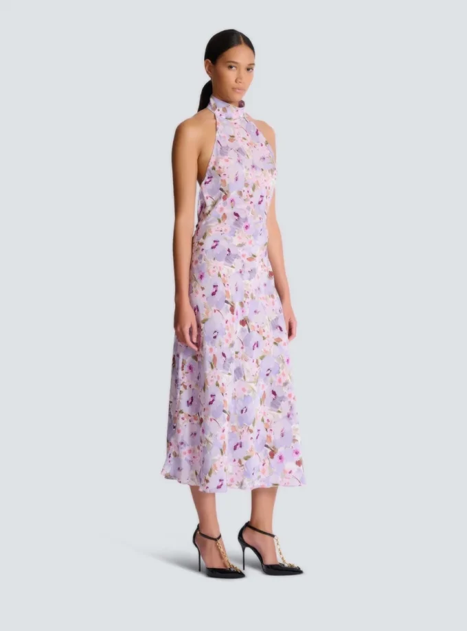 Bedrucktes Kleid mit Mohnblumenmuster