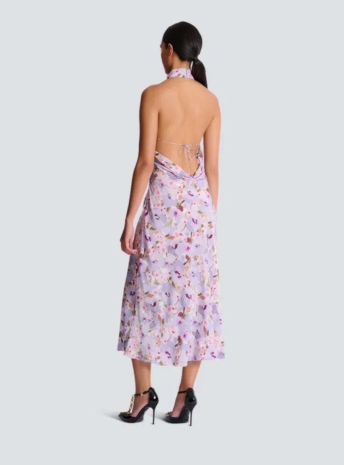Bedrucktes Kleid mit Mohnblumenmuster