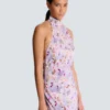 Bedrucktes Kleid mit Mohnblumenmuster