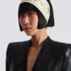 Bedrucktes Seidenbandana mit Balmain-Kettenmuster