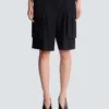 Bermudashorts aus Grain-de-Poudre-Wolle