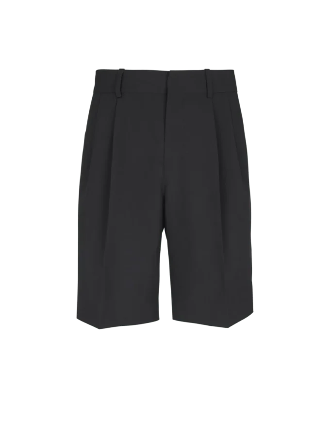Bermudashorts aus Wolle mit Abnähern Bermudashorts aus Wolle mit Abnähern