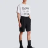Bermudashorts aus Wolle mit Abnähern Bermudashorts aus Wolle mit Abnähern